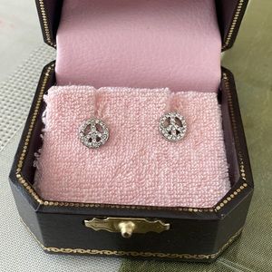 Peace Sign Stud Earrings